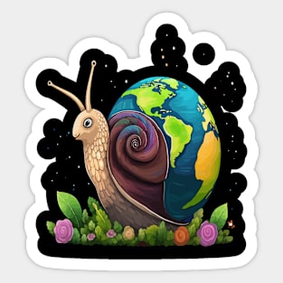 Snail Earth Day Sticker